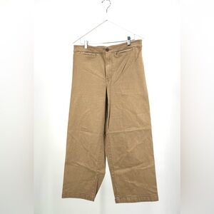 Madewell Tan Curvy Emmett Wide Leg Jean Pants Size 32